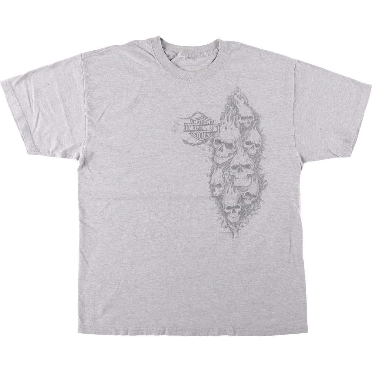 古着 00年代 ハーレーダビッドソン Harley-Davidson ドクロ柄 スカル柄 モーターサイクル バイクTシャツ メンズXL相当/eaa621577