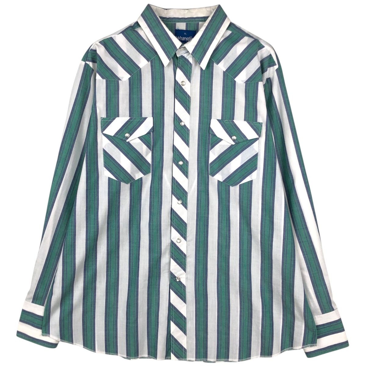 古着 90年代 ラングラー Wrangler WESTERN SHIRTS マルチストライプ 長袖 ウエスタンシャツ メンズXL相当 ヴィンテージ/rab181162