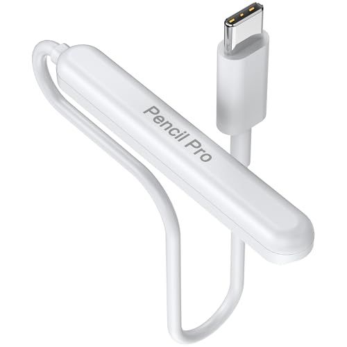 USBケーブル付き磁気ワイヤレス充電器 Apple Pencil Pro専用、便利な充電スタンド、PencilPro最新モデル用LED充電インジケーター付きｍａ