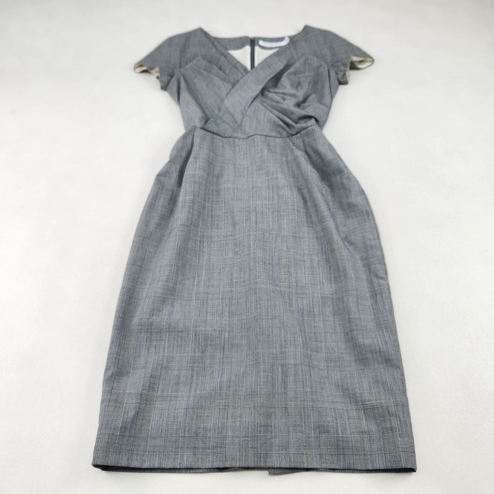 Christian Dior ワンピース Paris ディオール グレンチェック ウール