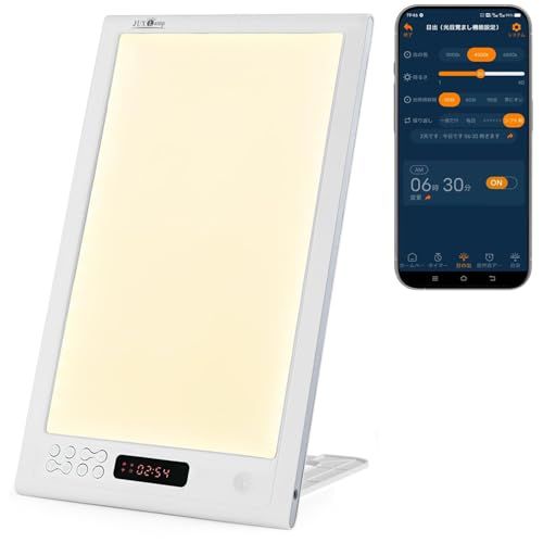 高照度 光線 療法 12000lux フルスペクトル LED 光 目覚まし ライト APP 制御 体内時計 がリセット 寝坊 夜勤 時差ぼけ に適し 光 目覚まし時計 ベッドサイドランプ ?生ナチュラルアラーム | 日出・日落機能搭載 国内発 90458d9a