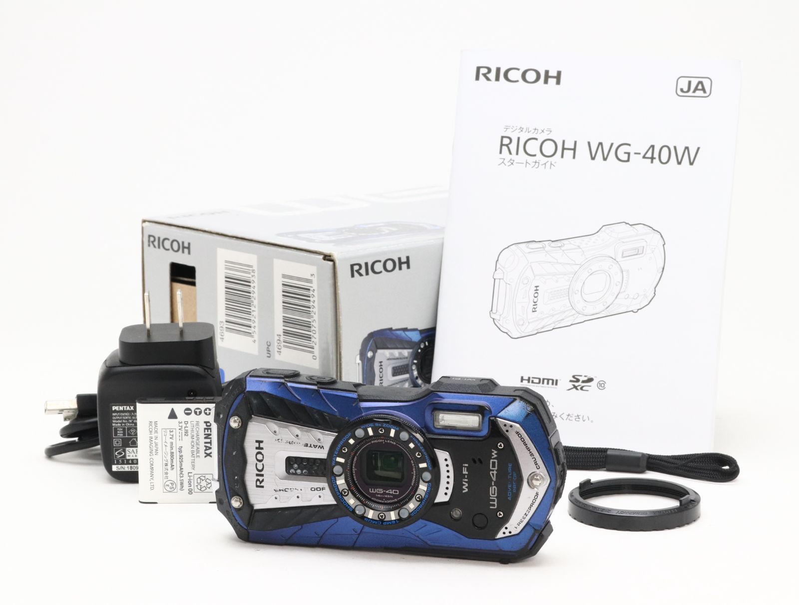 B+ (並品) RICOH リコー WG-40W ブルー 初期不良返品対応 66-67 - メルカリ