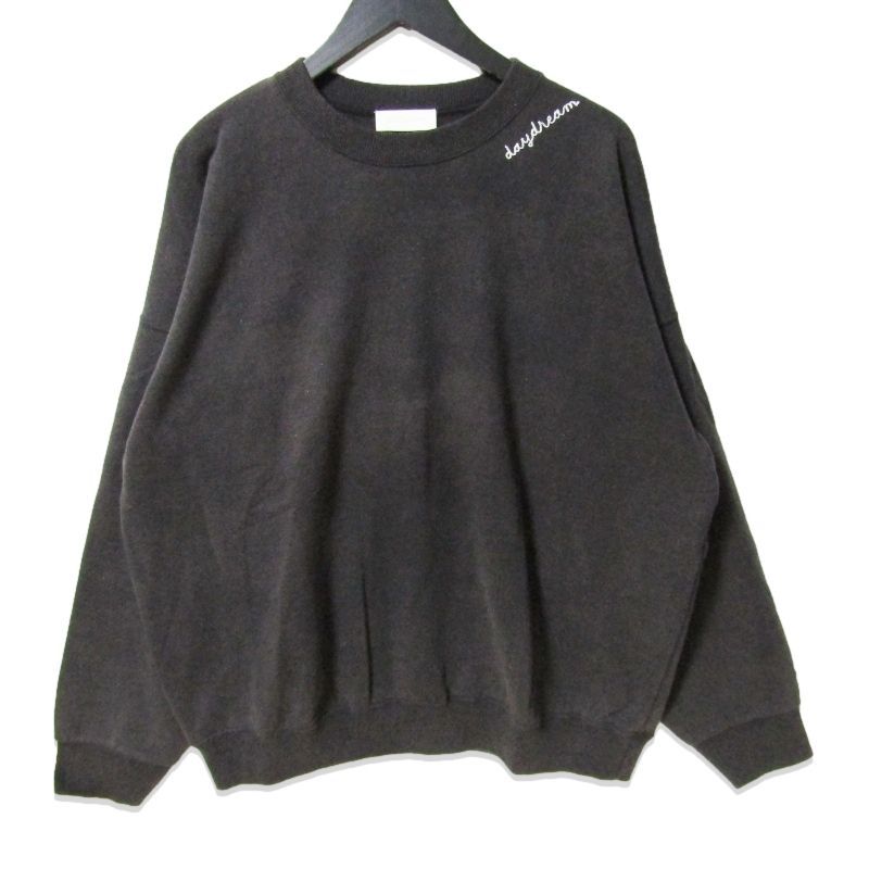 DAYDREAM デイドリーム スウェットシャツ D2024014 Frosted Embroidery Sweatshirt フロステッド加工 ブラック 黒 M 27113895