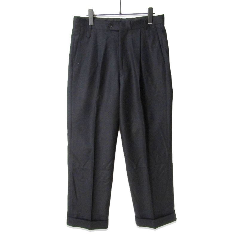 美品 BRITISH MADE ブリティッシュメイド ドレスワイドパンツ セントアイヴス ミリタリードレスパンツ ネイビー M 27113948