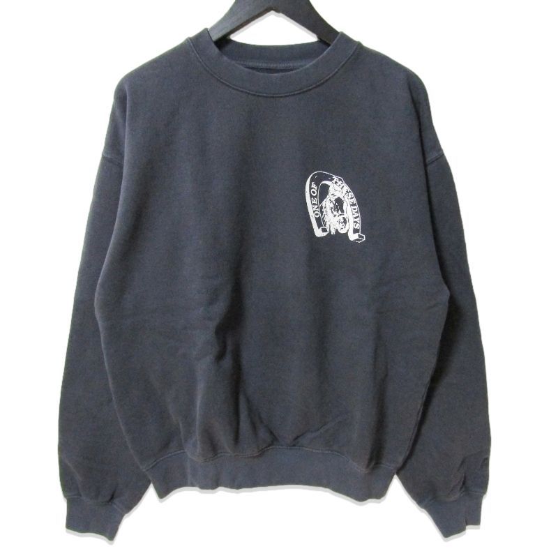 ONE OF THESE DAYS ワンオヴディーズデイズ スウェットシャツ LUCKY NUMBER 73 CREW NECK クルーネック ブラック 黒 M 27113899