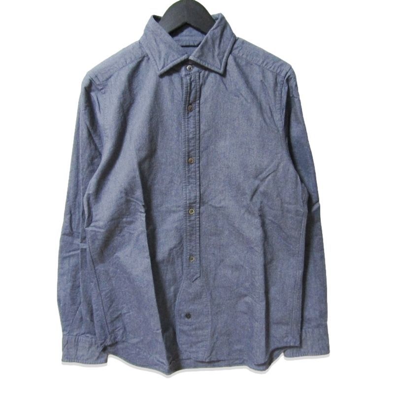 Nigel Cabourn ナイジェルケーボン 長袖シャツ 80490010000 BRITISH OFFICER'S SHIRT CLASSIC インディゴ 46 27113902