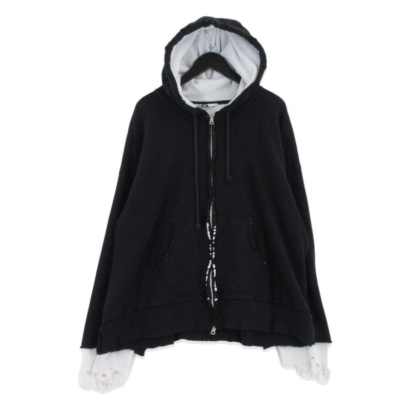 ANCELLM アンセルム ジップパーカー ANC-CT33 ZIP-UP HOODIE ダメージ 