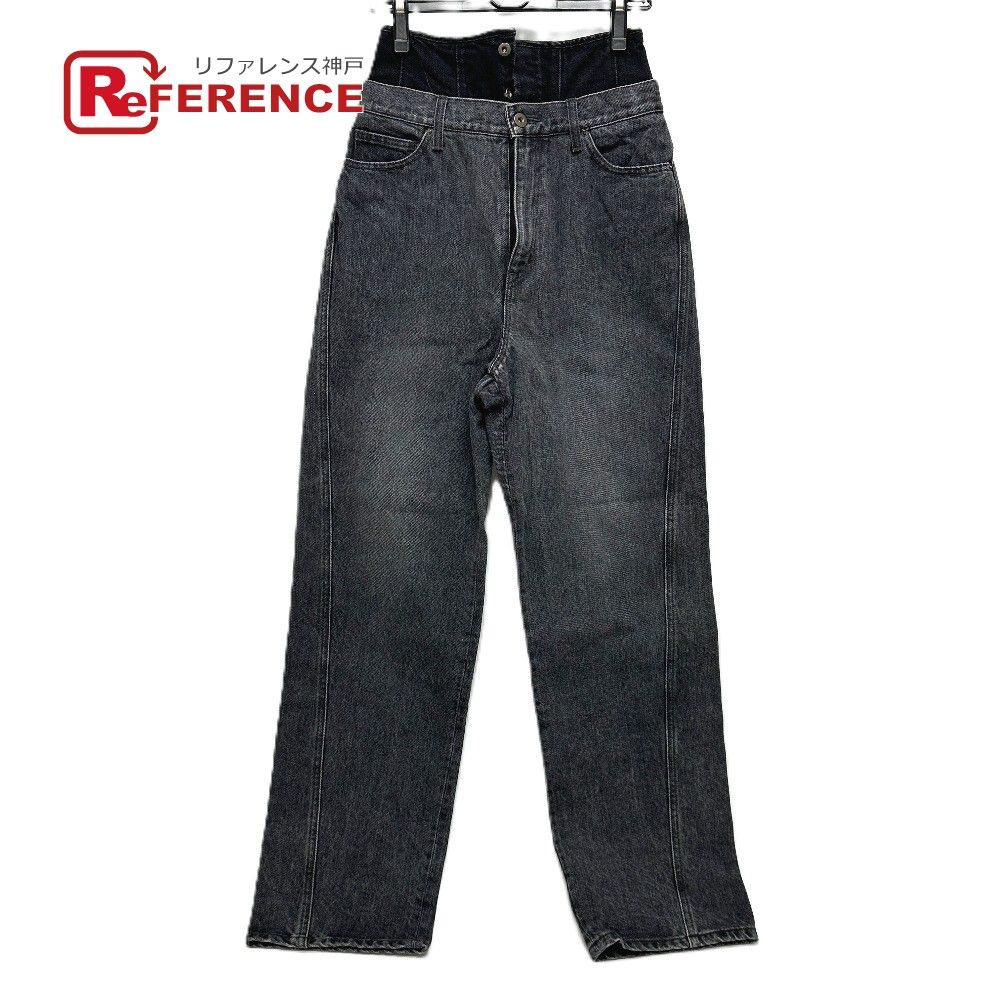 IRENE アイレネ デニムパンツ ダブルウエストデニムパンツ 25A88004 コットン ブラック