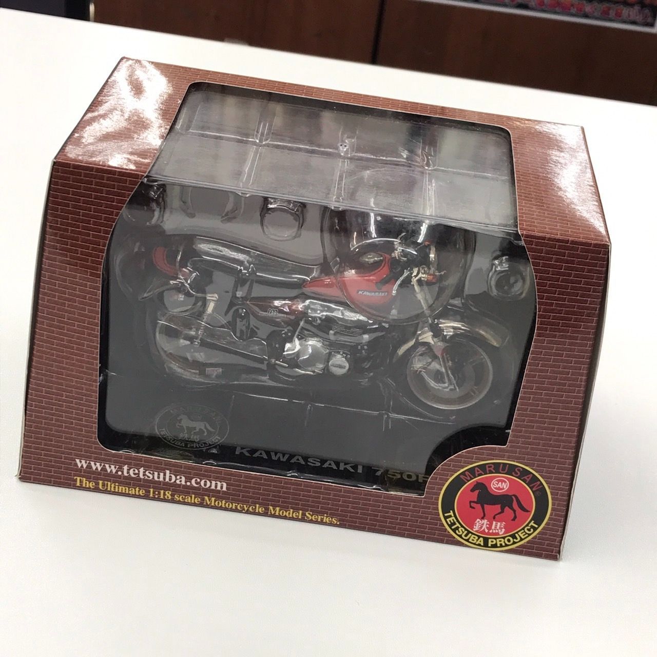 マルサン 鉄馬プロジェクト KAWASAKI 750RS 1/18 Candy Brown Custom