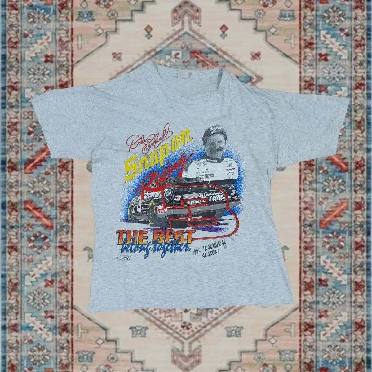 90s USA ヴィンテージ ナスカー デル 下 ハート レーシング Tシャツ