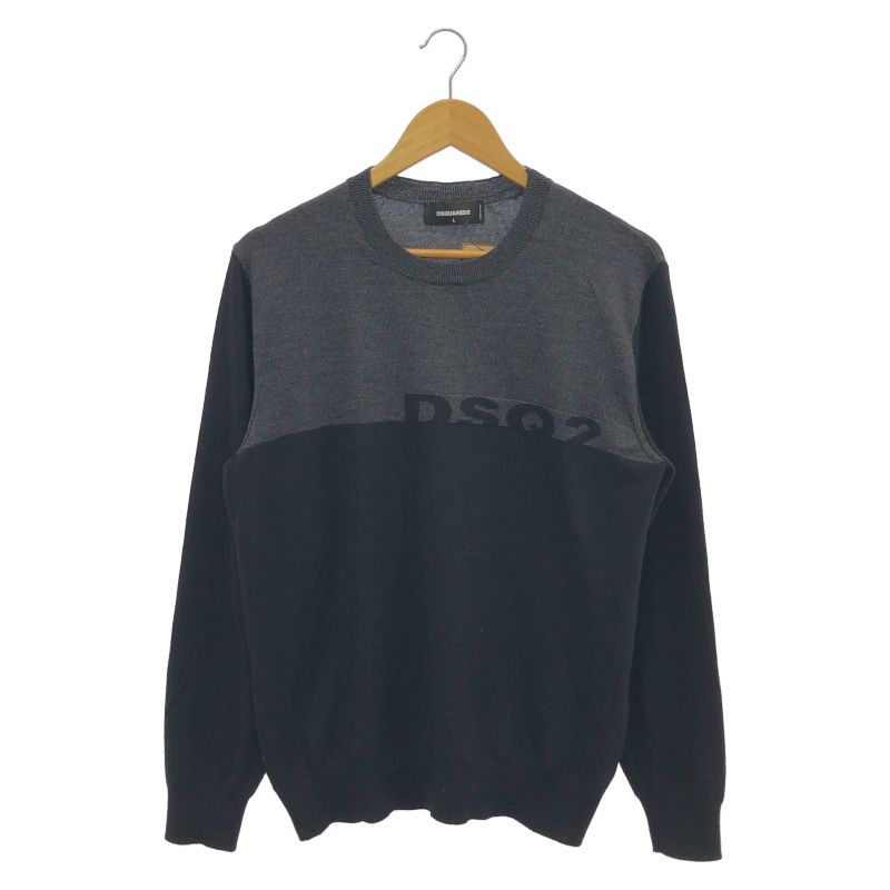 【中古】DSQUARED2 ニット L ブラック ディースクエアード[10]