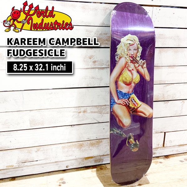 ワールドインダストリー デッキ WORLD INDUSTRIES KAREEM CAMPBELL FUDGESICLE EX7 POPSICLE 8.25x32.1 WB14.25 HERITAGE Division カリーム・キャンベル