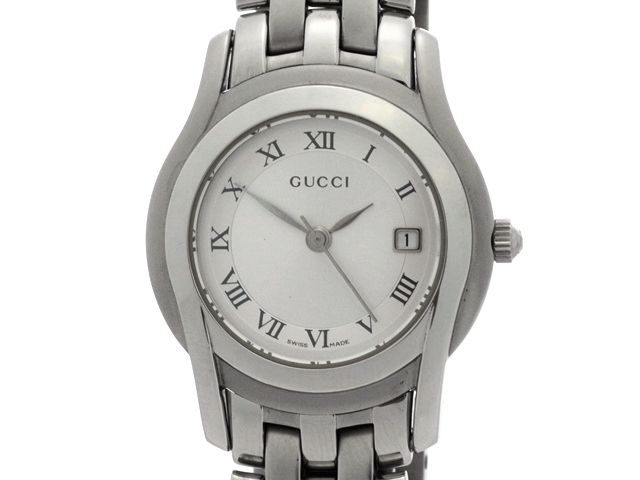 GUCCI グッチ Gクラス YA055506/5500L 腕時計 ステンレス クオーツ シルバー文字盤 レディース【中古】473