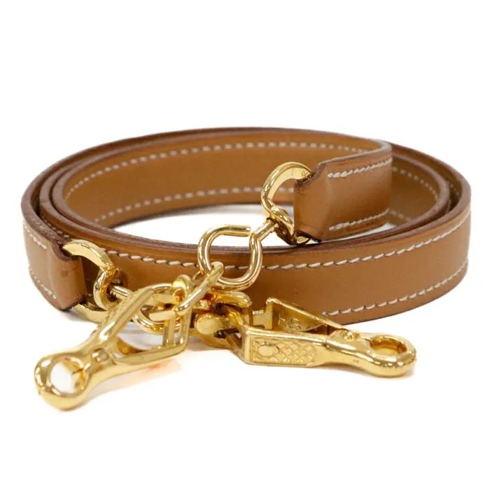 エルメス HERMES バンドリエール バレニア (レザー) GD金具 (旧型) 刻印なし バッグ アクセサリー ケリー ボリード 交換用 レディース メンズ ナチュラル (ライトブラウン) 正規品 中古 mbz16004