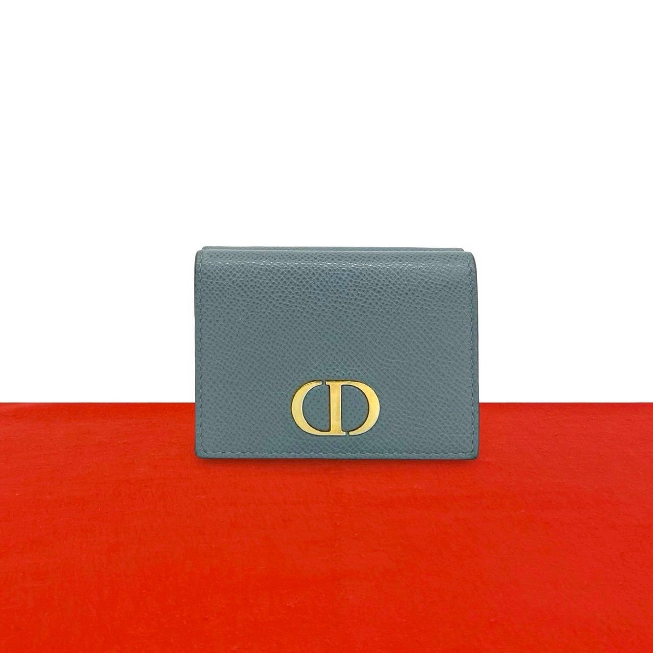 極美✨ディオール 折り財布 モンテーニュ CD ロゴ レザー ブラック 極 美品 箱 袋付き Christian Dior クリスチャンディオール 30