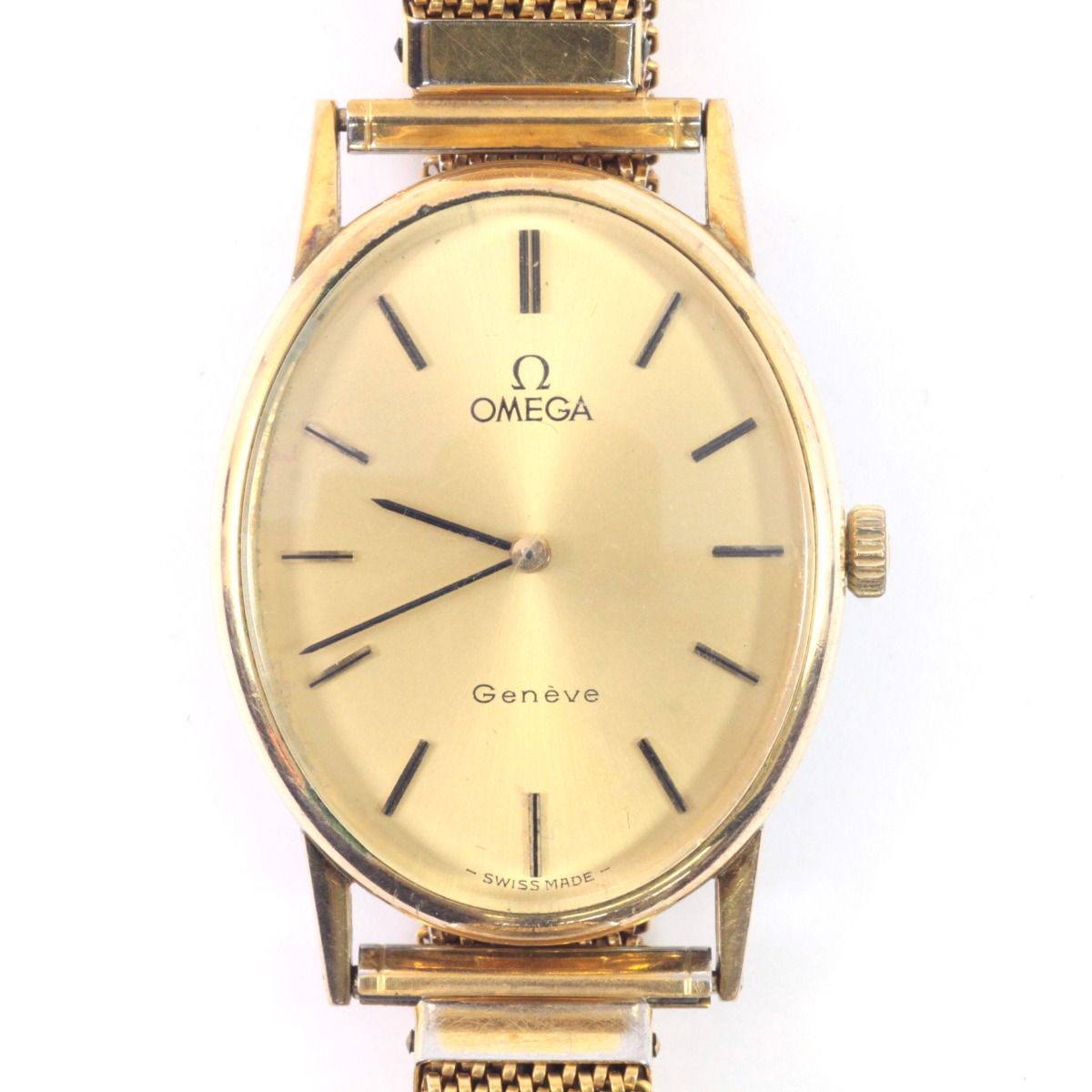 OMEGA オメガ ジュネーブ 手巻き 本体のみ 程度BC ベルト社外品 ゴールド