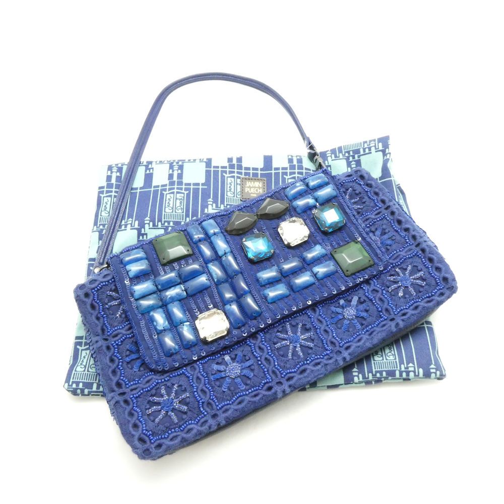 JAMIN PUECH シルバークラッチバッグ／ジャマンピュエッシュ 美品 JAMIN PUECH ジャマンピュエッシュ ジャマン ピュエッシュ