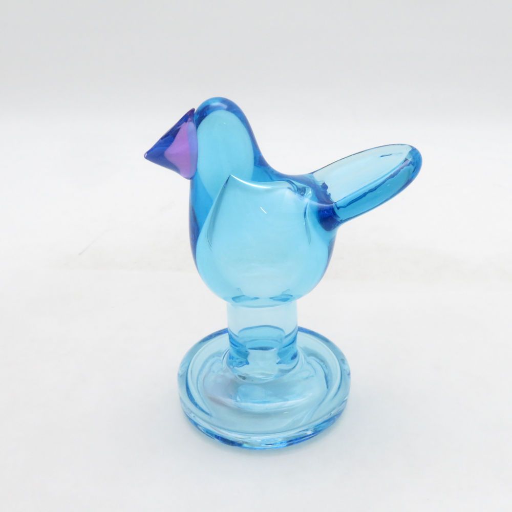 美品 iittala イッタラ バードバイトイッカ ミニシエッポ脚付 スカイ