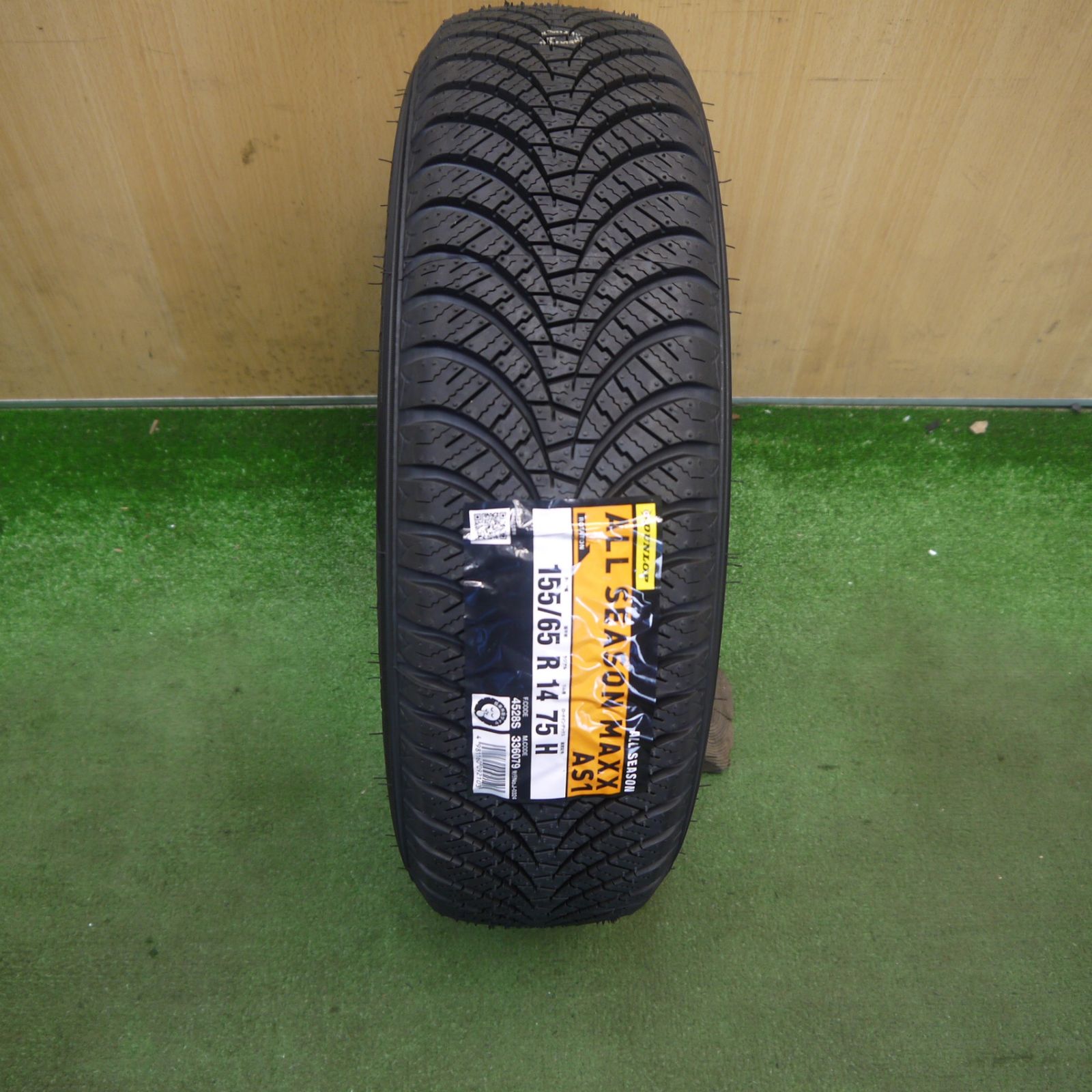 未使用！25年！1本★155/65R14 ダンロップ オールシーズン マックス AS1 ALL SEASON MAXX タイヤ 14インチ N-BOX ムーヴ ミライース 等★6060206Hノ