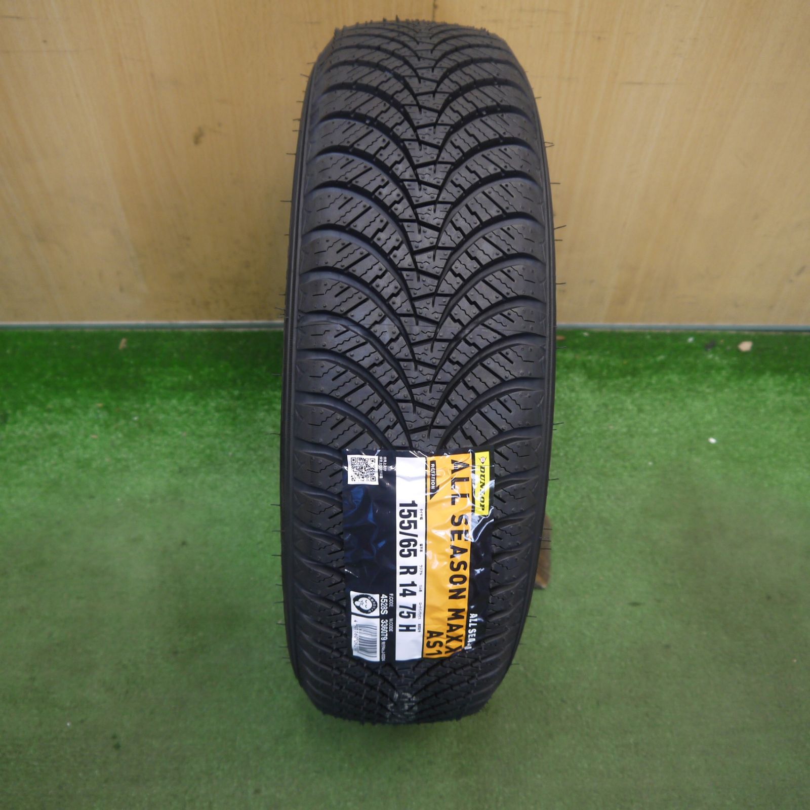 未使用！25年！1本★155/65R14 ダンロップ オールシーズン マックス AS1 ALL SEASON MAXX タイヤ 14インチ N-BOX ムーヴ ミライース 等★6060205Hノ