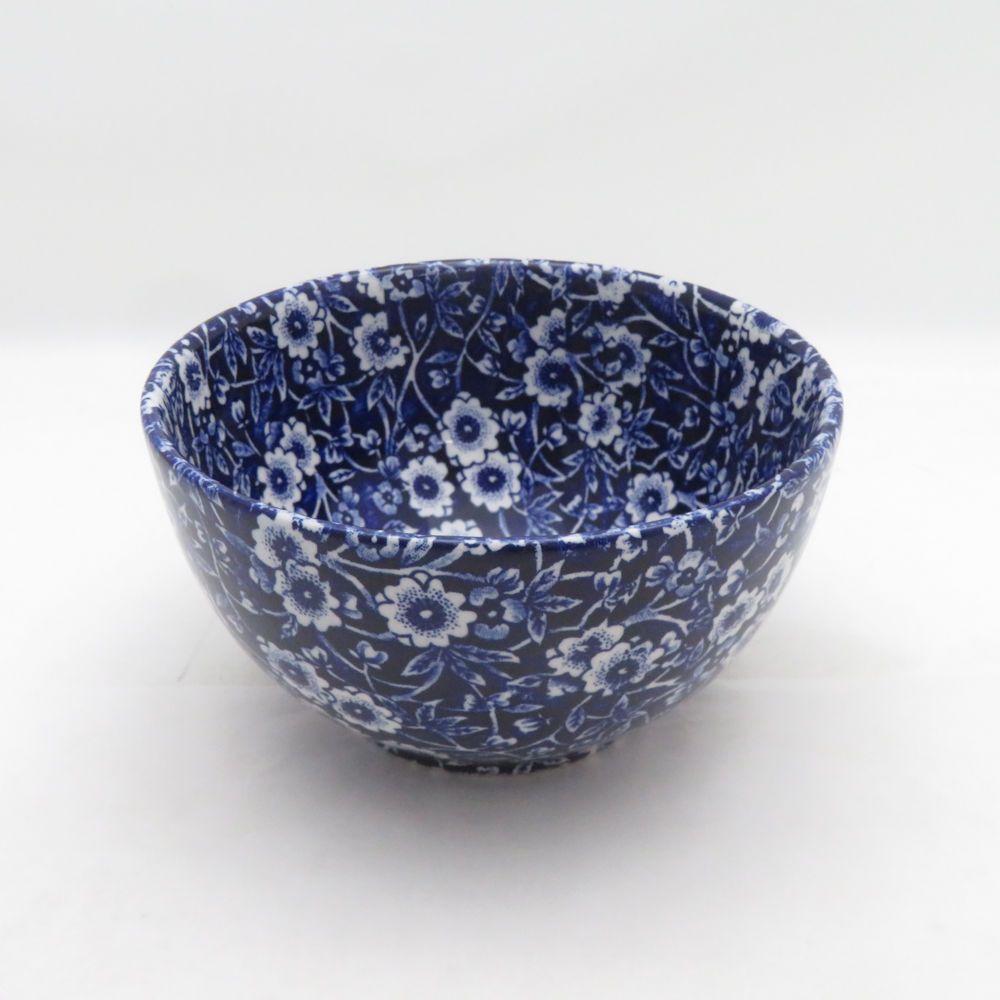 美品 BURLEIGH バーレイ Calico ブルーキャリコ シュガーボウルL 鉢 碗