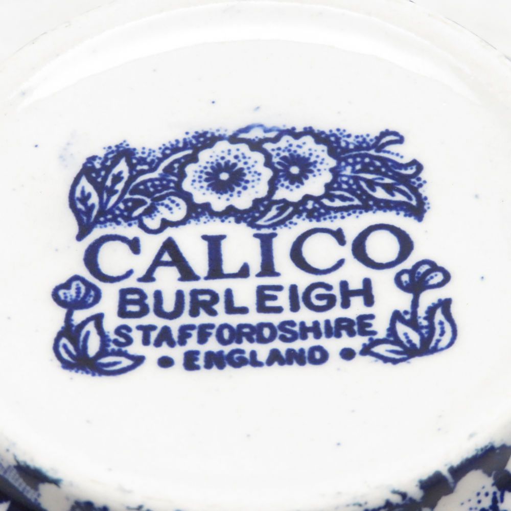 美品 BURLEIGH バーレイ Calico ブルーキャリコ シュガーボウルL 鉢 碗
