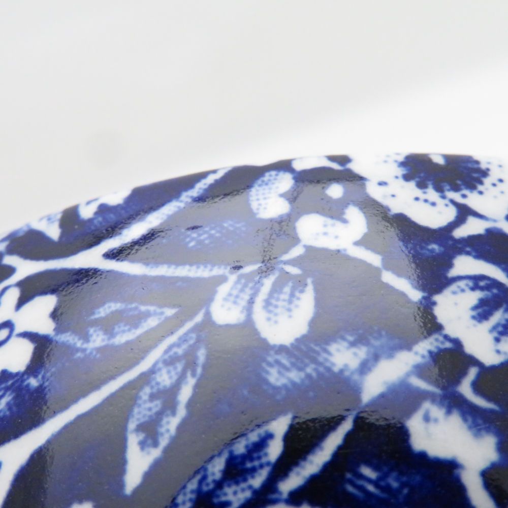 美品 BURLEIGH バーレイ Calico ブルーキャリコ シュガーボウルL 鉢 碗