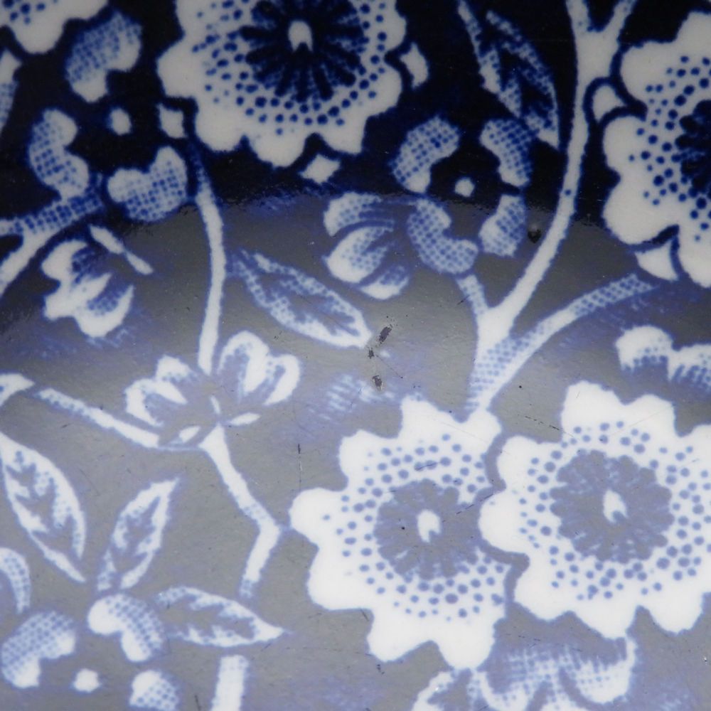 美品 BURLEIGH バーレイ Calico ブルーキャリコ シュガーボウルL 鉢 碗