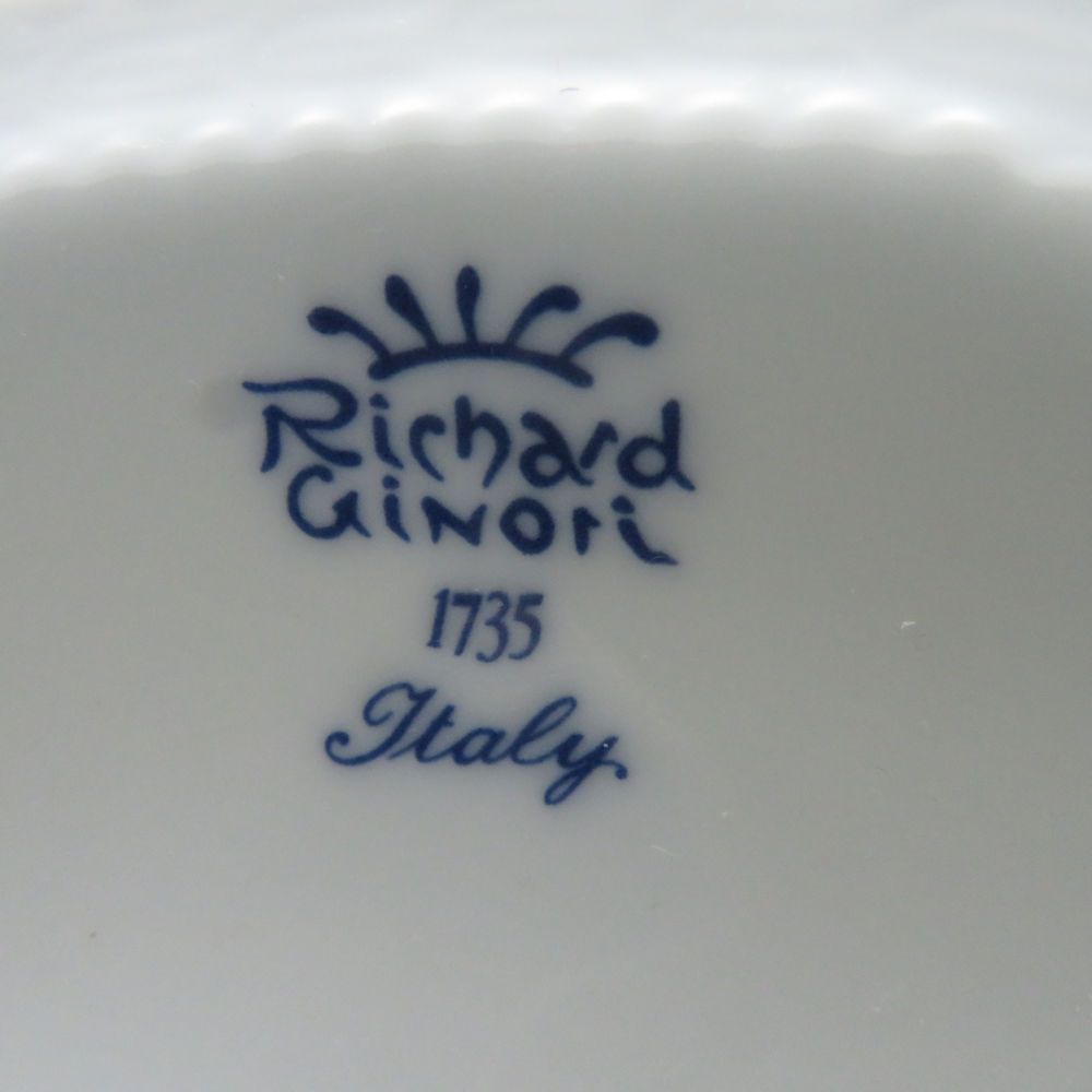 Richard Ginori リチャードジノリ ボンジョルノブルーロゴ 中皿 サラダ