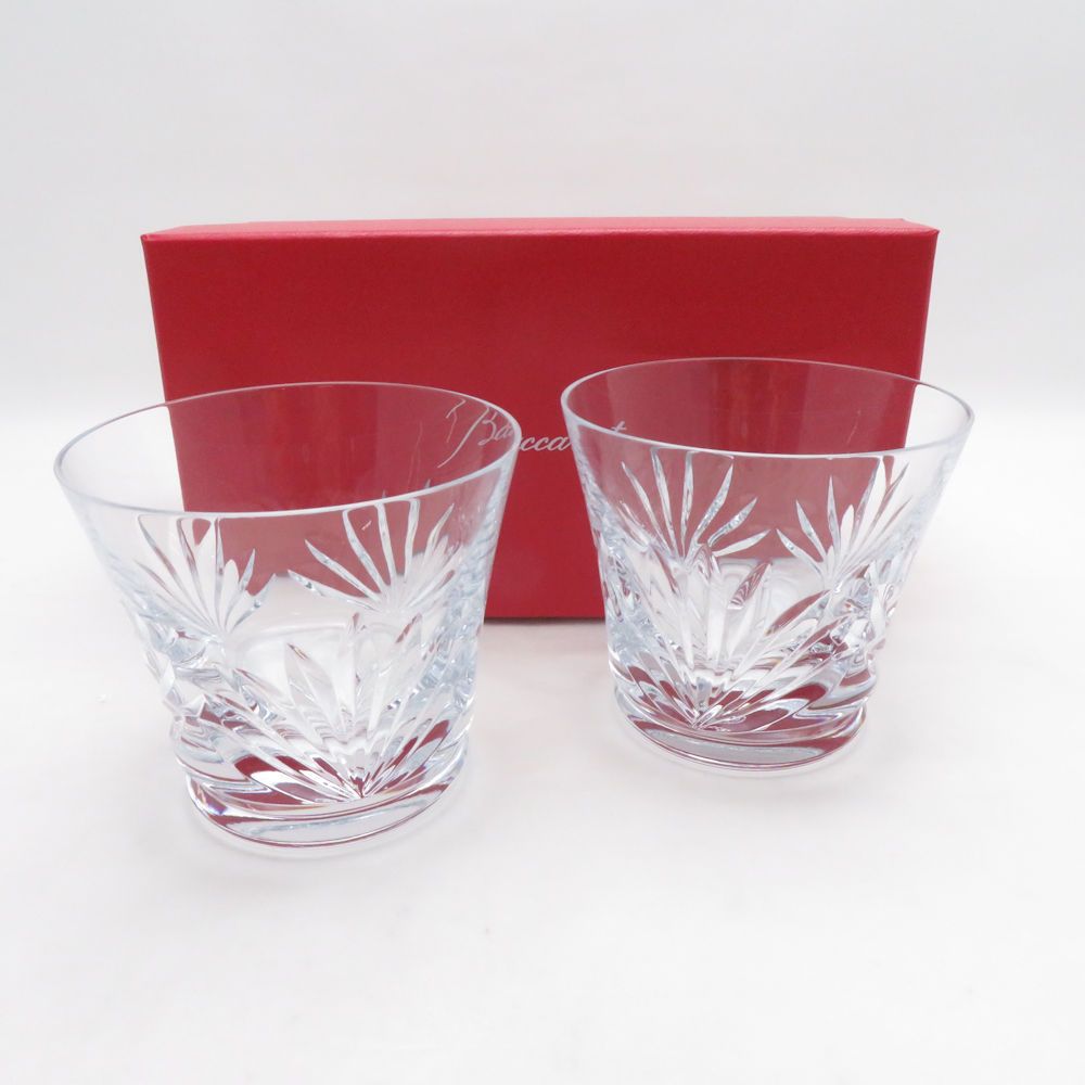 美品 Baccarat バカラ ルテシア 2024 タンブラー 2点 クリスタル ペア ロックグラス オールドファッション SU14555J1