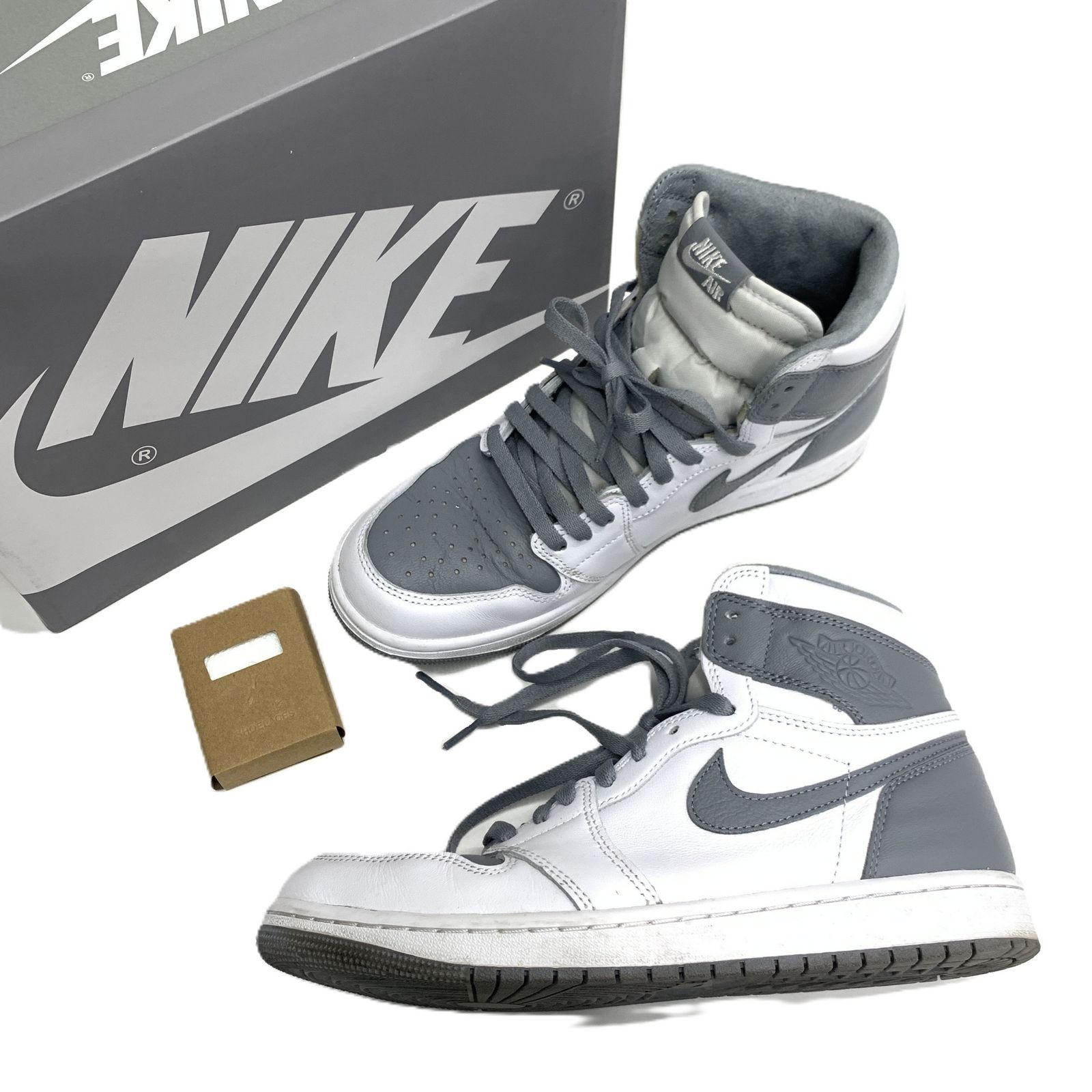 箱・替え紐付　NIKE　ナイキ　2022　555088-037　AIR JORDAN 1 RETRO HIGH OG　エア ジョーダン 1 レトロ ハイ オリジナル　スニーカー　27.5cm　STEALTH/WHITE