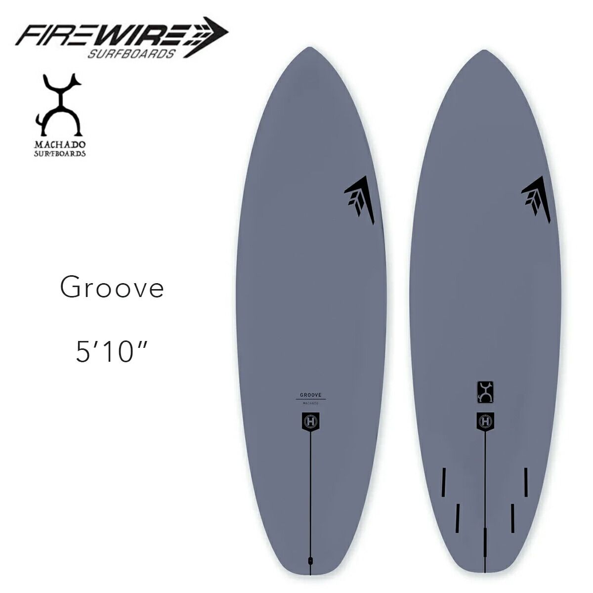 ファイヤーワイヤー サーフボード グルーヴ ダークグレー FIREWIRE SURFBOARDS Groove Dark Grey ロブ・マチャド Rob Machado 5ft10in FUTRES 5Fins ショートボード 正規品