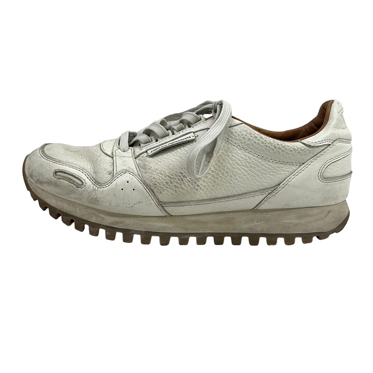 EMPORIOARMANI(エンポリオアルマーニ) スニーカー EUR 42 メンズ - 白 レザー