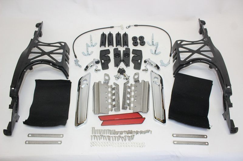 ※訳あり品※harley サドルバッグリッド ラッチ キット FLT,FLHT 2014- クローム