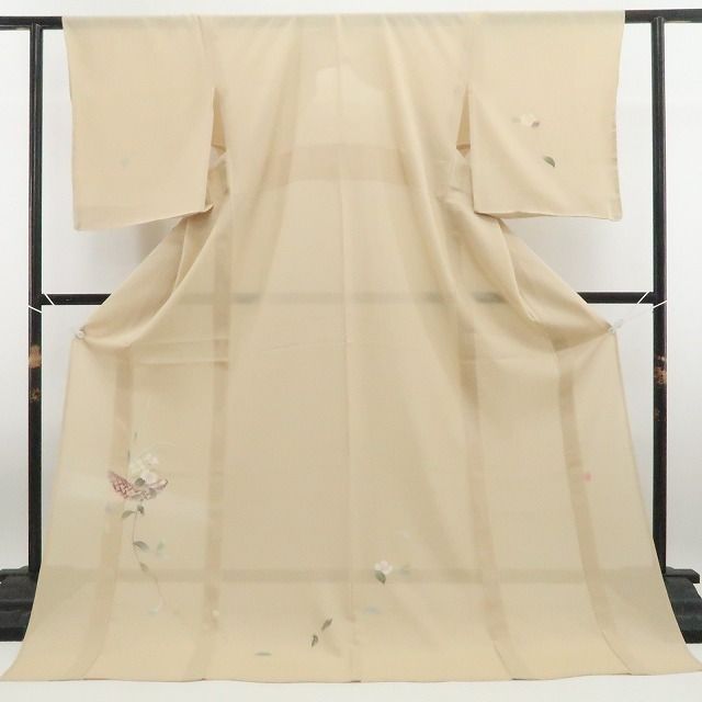 新品・夏訪問着】絽 本加賀友禅 南克治 落款 夏着物 正絹 仕付け糸付