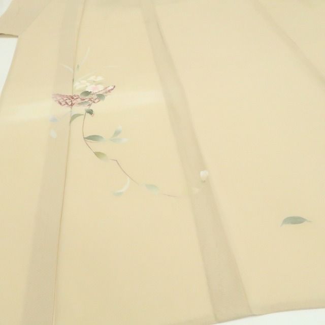新品・夏訪問着】絽 本加賀友禅 南克治 落款 夏着物 正絹 仕付け糸付