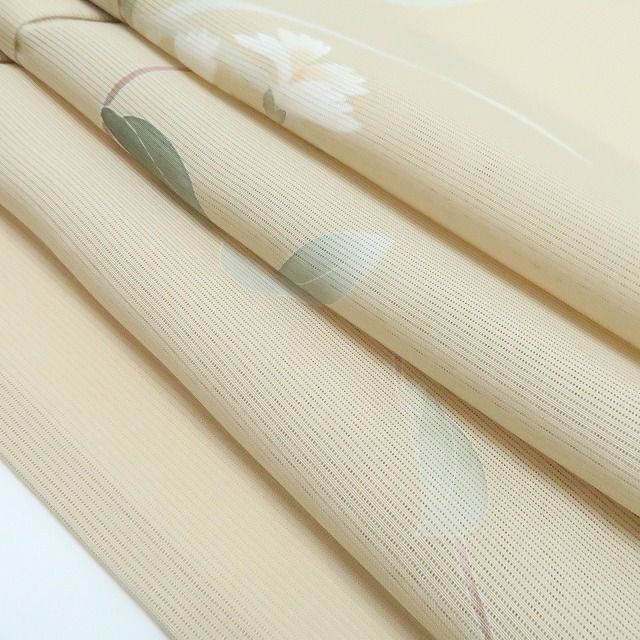 新品・夏訪問着】絽 本加賀友禅 南克治 落款 夏着物 正絹 仕付け糸付