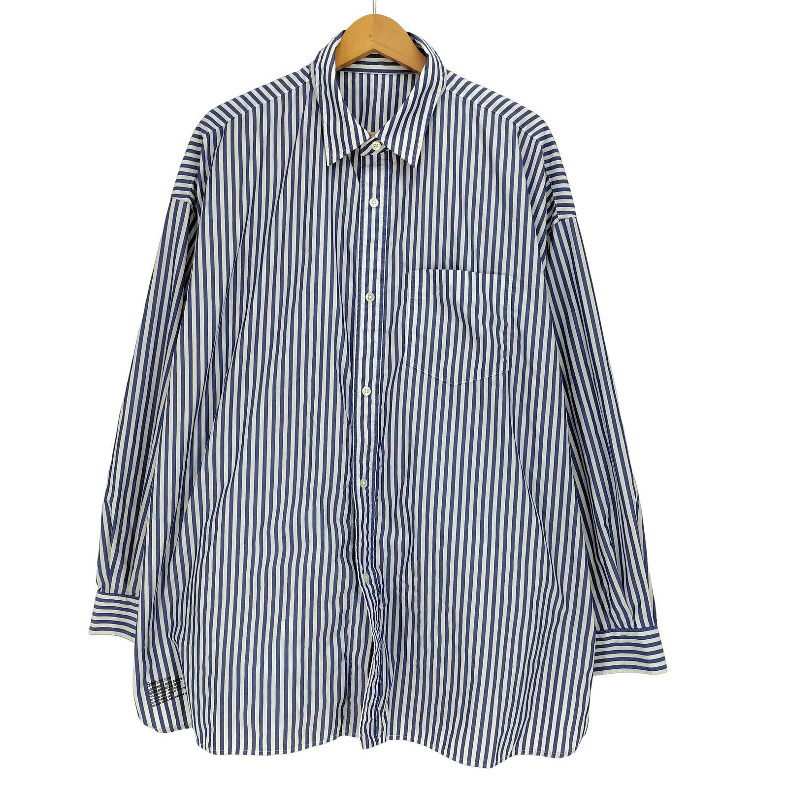 フレッシュサービス Fresh Service CORPORATE BLUE STRIPE REGULAR COLLAR SHIRT メンズ FREE