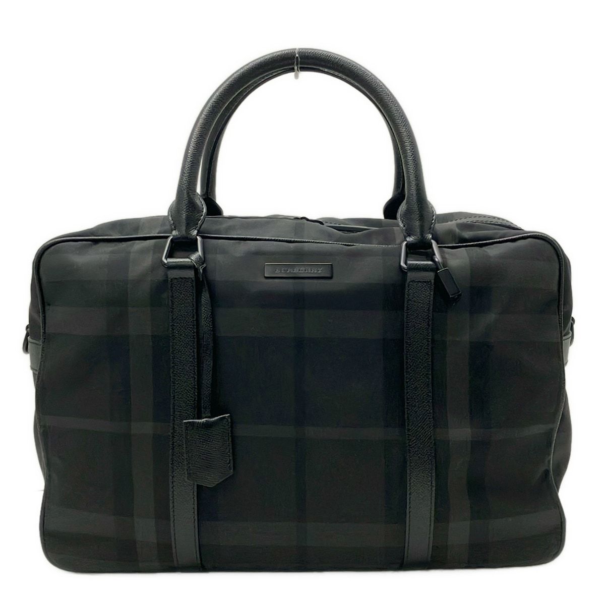BURBERRY/Burberry(バーバリー) ハンドバッグ 黒 チェック柄 レザー