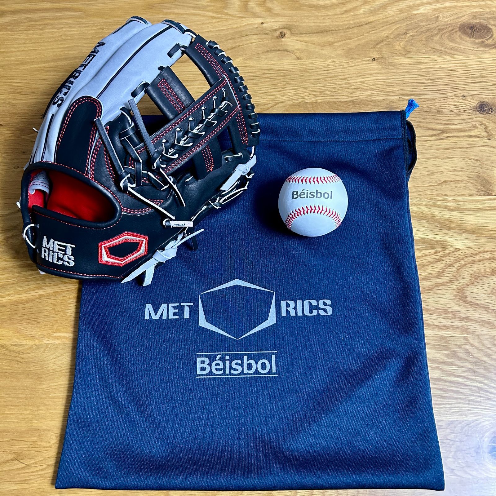 Metrics 軟式硬式兼用 内野 Madbull限定版 店舗別注 黒×グレー M2509-040