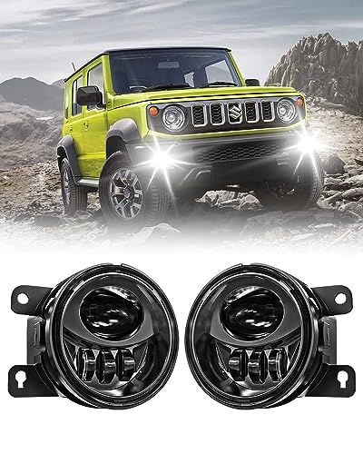 R★Chelhead ジムニー フォグランプ LED ユニット 6500K ホワイト 純正交換タイプ カプラーオン 防水仕様 JB23W/64/43W/74 対応 カスタムパーツ ドレスアップ a2f610fd