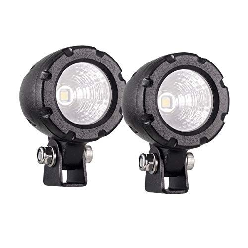 R★ミニサイズ LEDワークライト 丸形 バイク補助灯 5W フォグランプ オートバイ 自転車 カー用品 フラット型 広角 ノイズレス EMC対策品 DC12v 24v兼用 IP68防水 防塵 防振 2個セット Lightronic 6bf6b06b