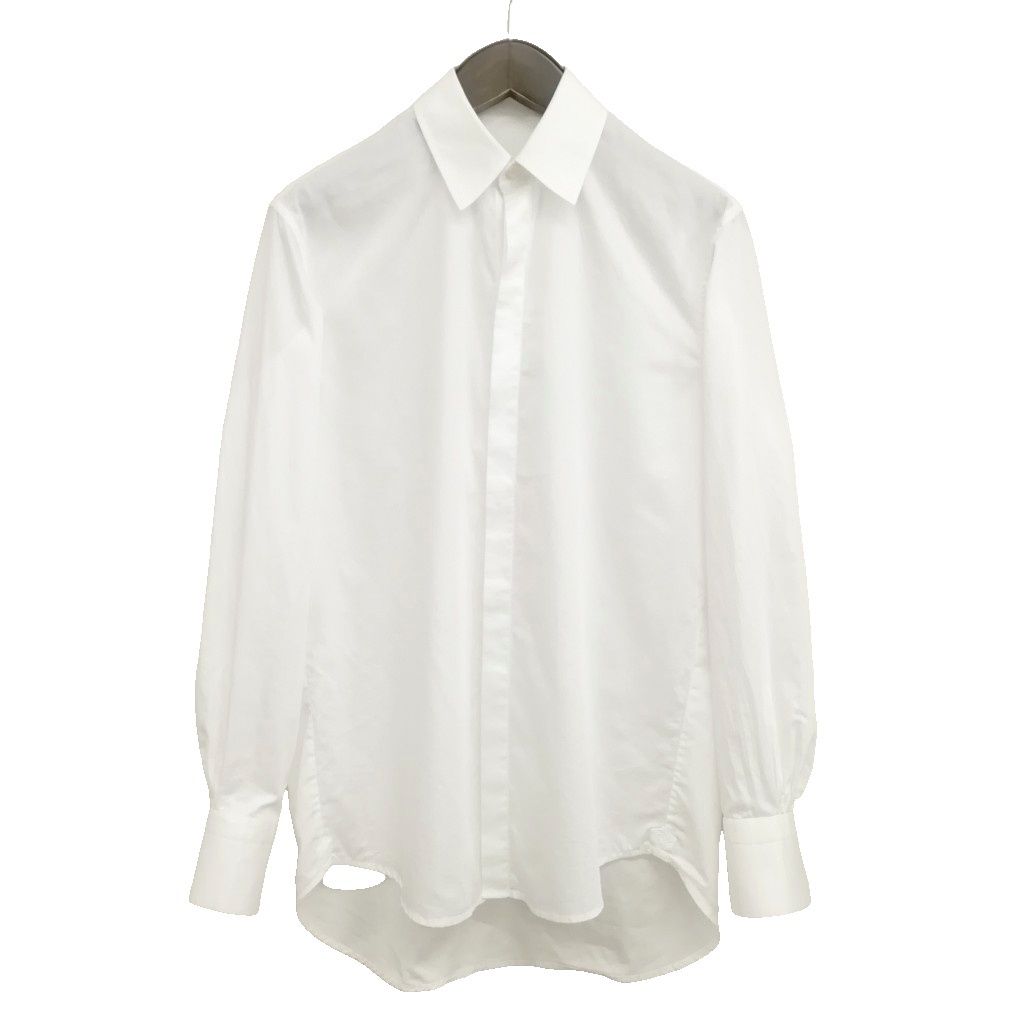BOURRIENNE PARIS X ブリエンヌパリディス シャツ ブラウス 比翼 36 ホワイト