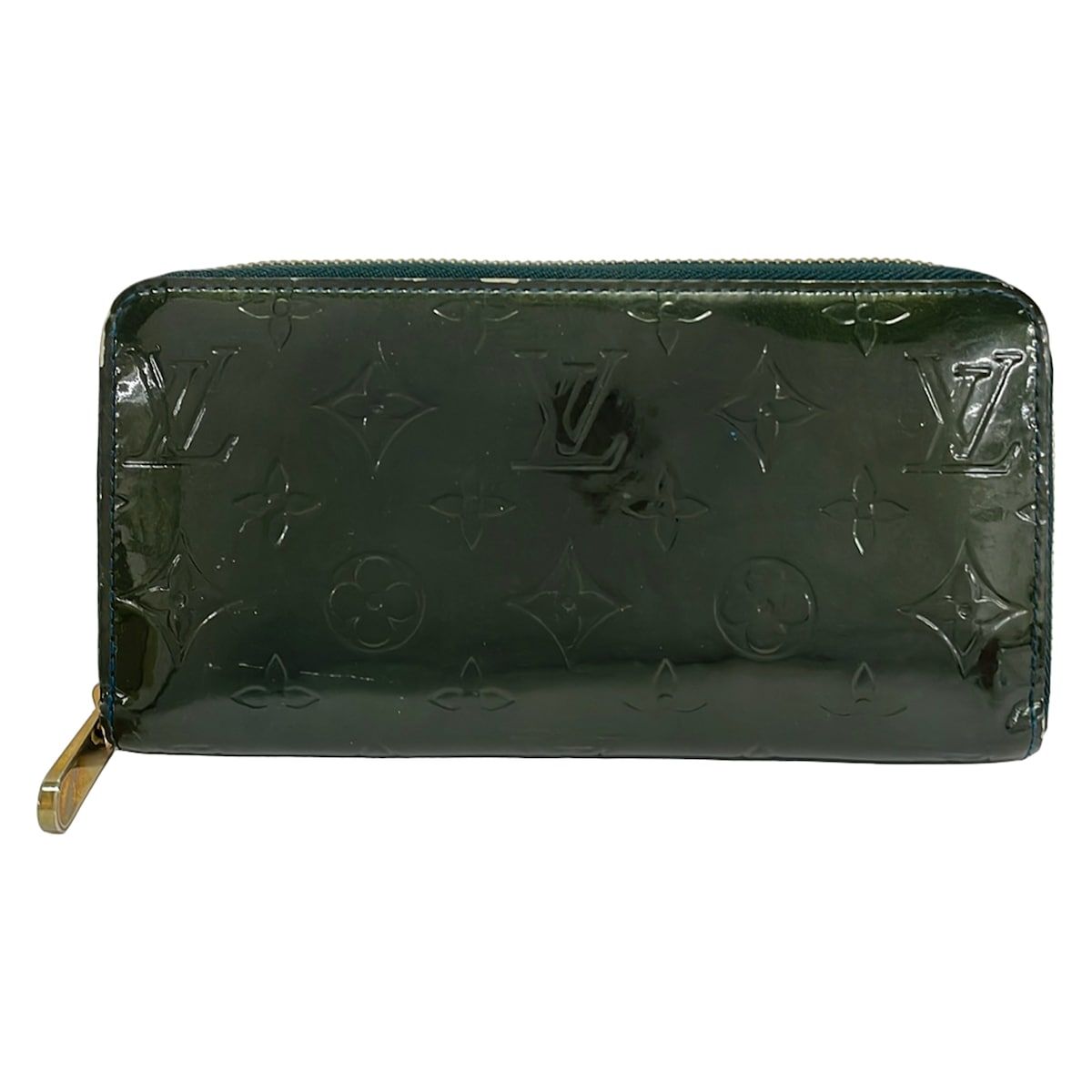 LOUIS VUITTON(ルイヴィトン) 長財布 モノグラムヴェルニ ジッピーウォレット M93722 ブルーニュイ ラウンドファスナー レザー