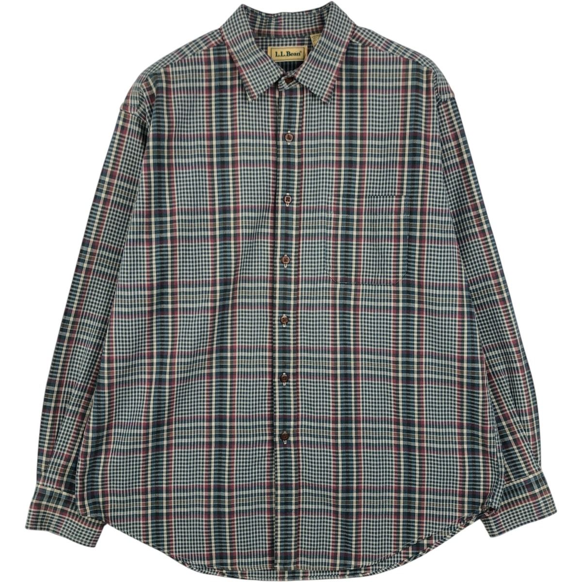 古着 90~00年代 エルエルビーン L.L.Bean 長袖 コットンチェックシャツ メンズL相当/eaa647670