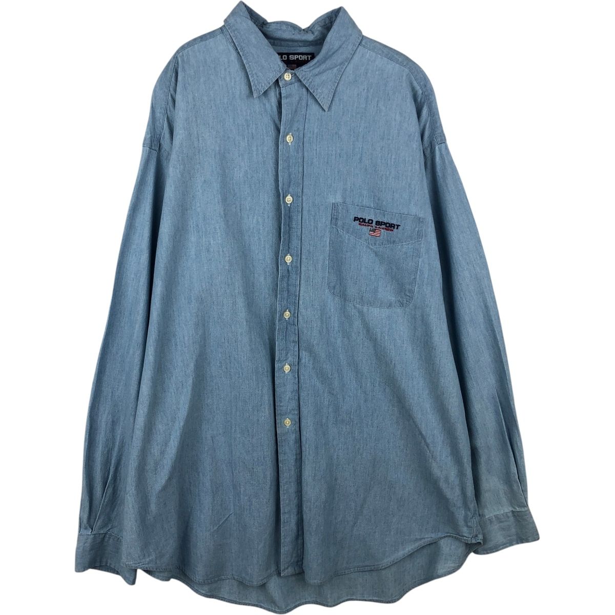 古着 ラルフローレン Ralph Lauren POLO SPORT ポロスポーツ 長袖 コットンシャツ メンズXL相当/eaa647637