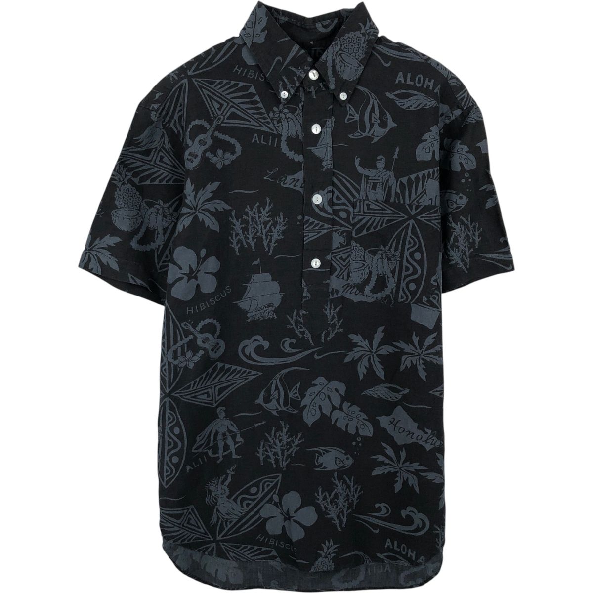 古着 ラルフローレン Ralph Lauren 総柄 ボタンダウン プルオーバー ハワイアンアロハシャツ メンズS相当/eaa647723