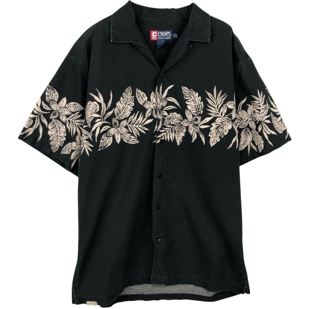 古着 ラルフローレン Ralph Lauren CHAPS チャップス 花柄 ハワイアンアロハシャツ ボックスシャツ メンズL相当/evb032467