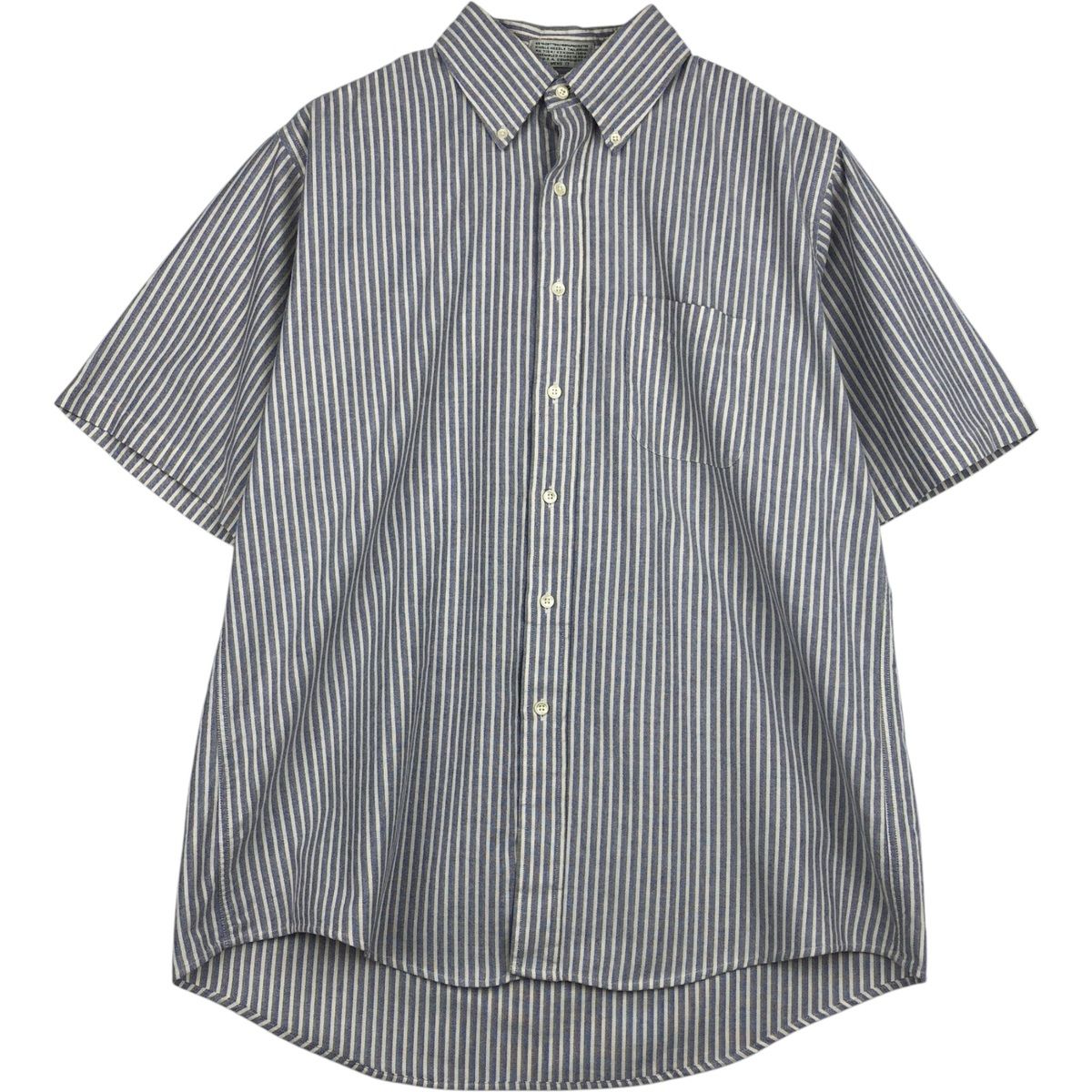古着 ~90年代 エルエルビーン L.L.Bean 半袖 ボタンダウン ストライプシャツ メンズL相当 ヴィンテージ/eaa643808