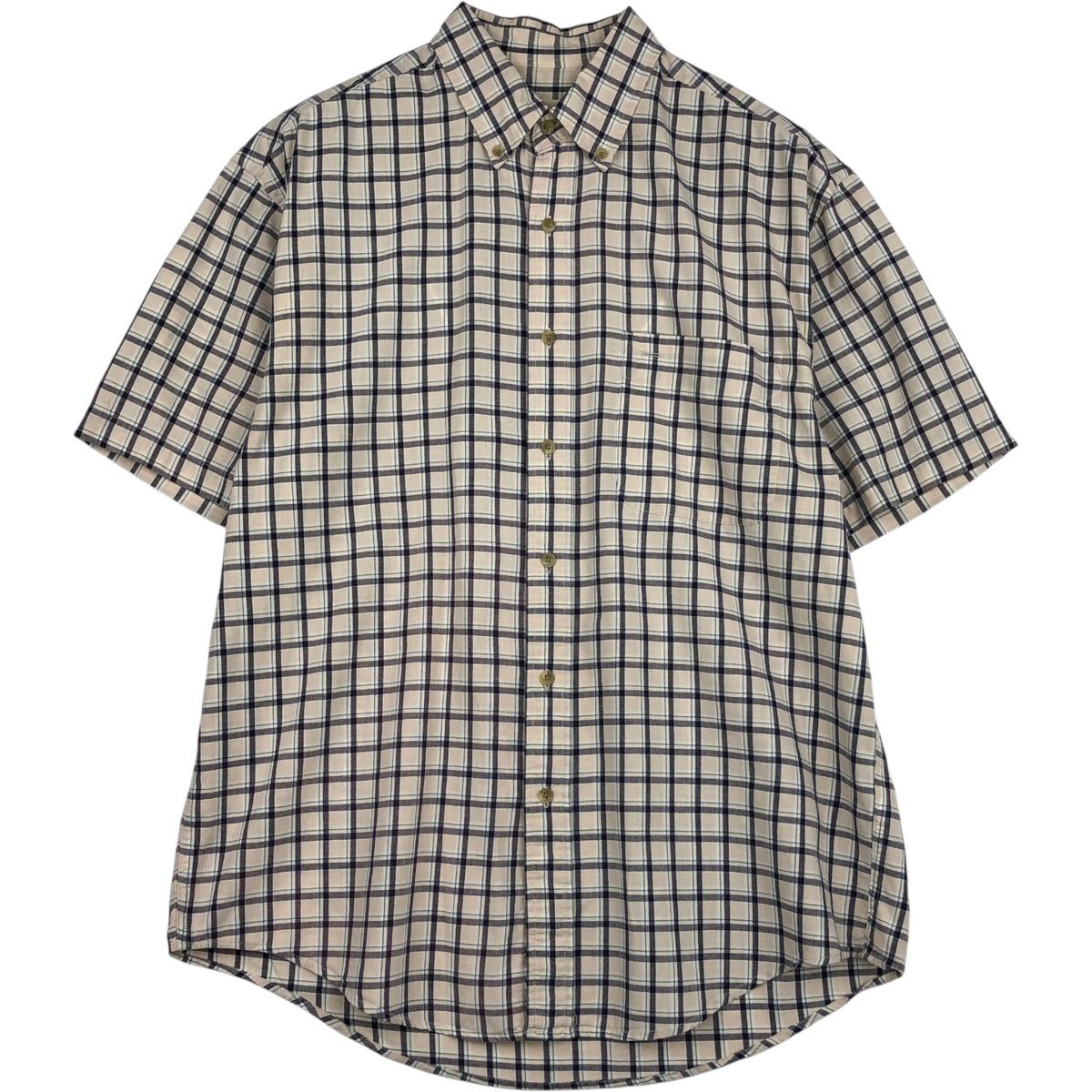 古着 90~00年代 エディーバウアー Eddie Bauer 半袖 ボタンダウン チェックシャツ メンズM相当/eaa643809